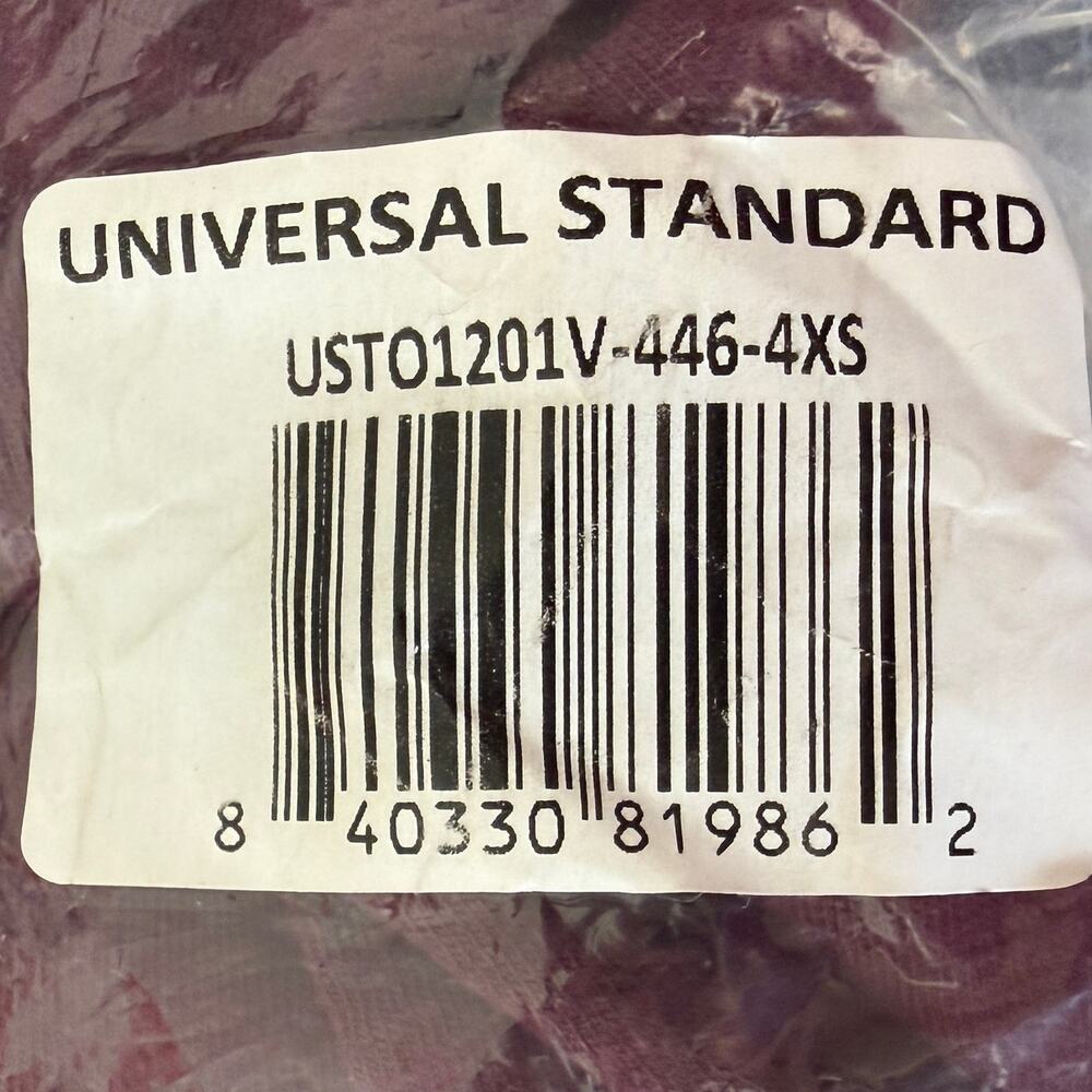 NWT Universal Standard Women's Sz XS Long Sleeve V-Neck Tee Top T-shirt Purple - Picture 8 of 8